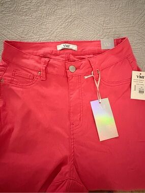YMI Coral-Pink High Rise Women's Jeans